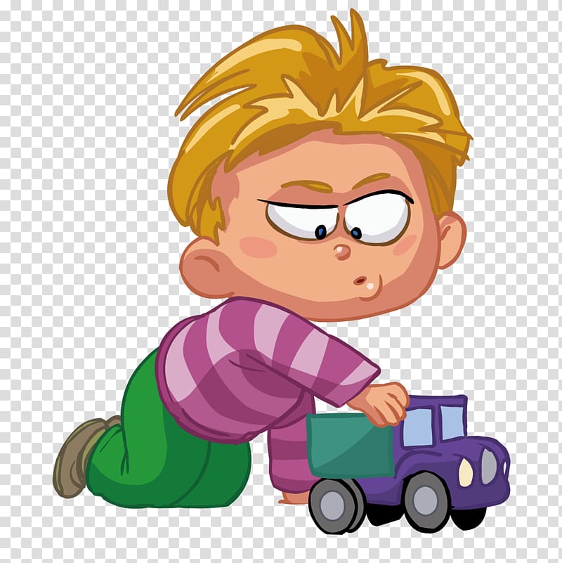Toy Child Illustration, Play the toy car boy transparent background PNG clipart