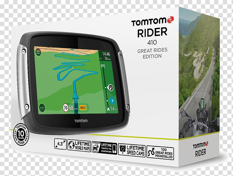 GPS Navigation Systems Car TomTom Satellite navigation Motorcycle, the rider transparent background PNG clipart