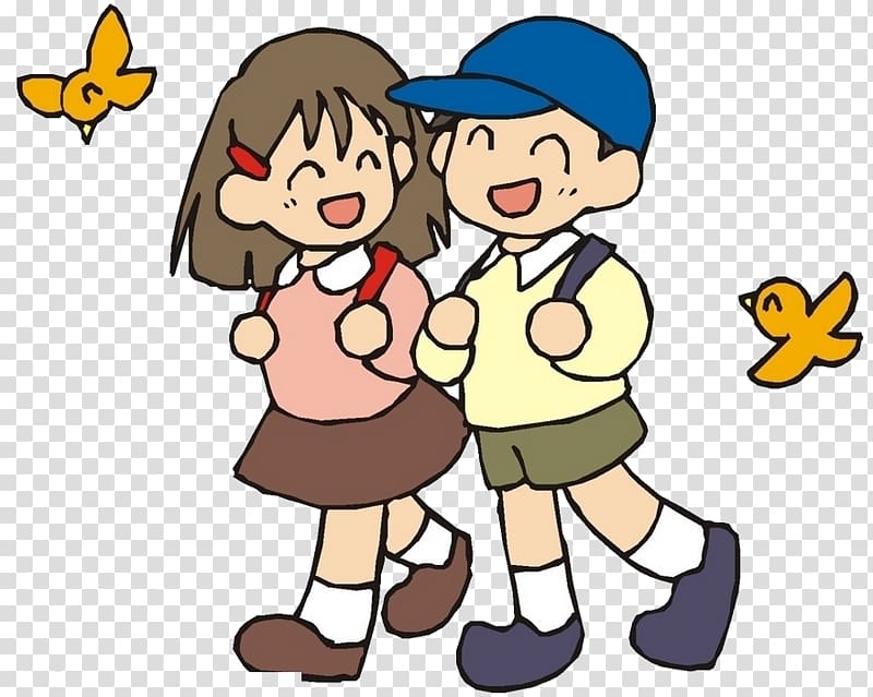 Child Cartoon National Primary School, Two children transparent background PNG clipart
