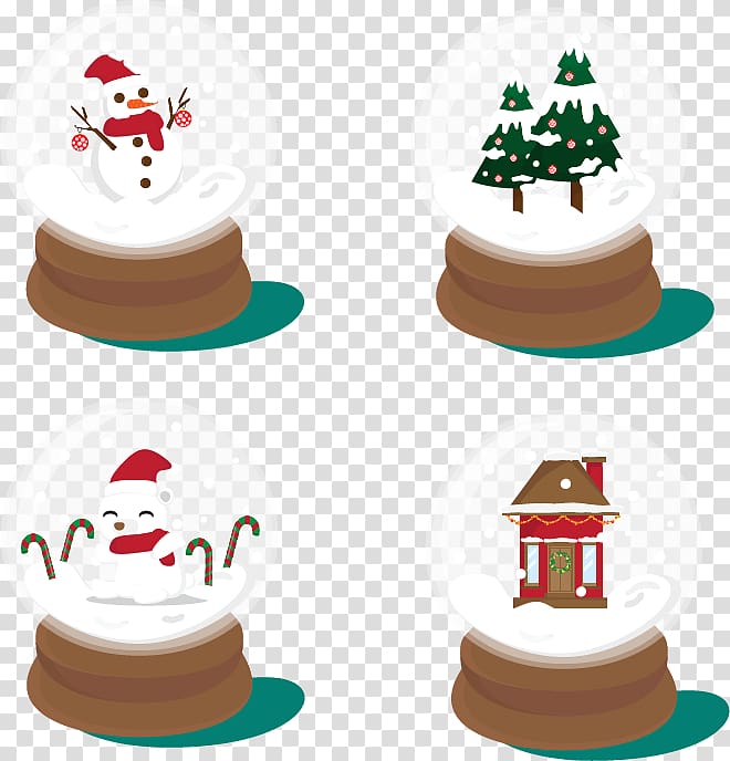 Light Santa Claus Christmas ornament, White light effect Christmas ball transparent background PNG clipart