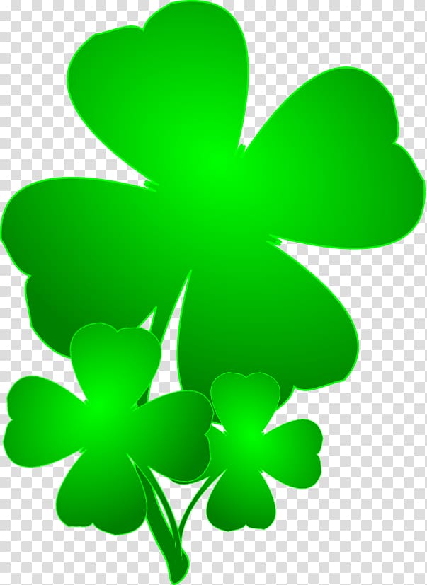 Saint Patrick\'s Day Shamrock Four-leaf clover , Happy St Patricks Day transparent background PNG clipart