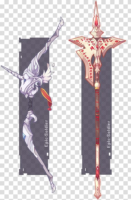Sword Weapon Epic Battle Fantasy 4 Bow and arrow, weapon magic transparent background PNG clipart