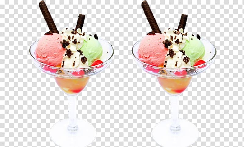 Ice cream Sundae Cocktail Frozen yogurt Parfait, Chocolate Snowball Cup transparent background PNG clipart