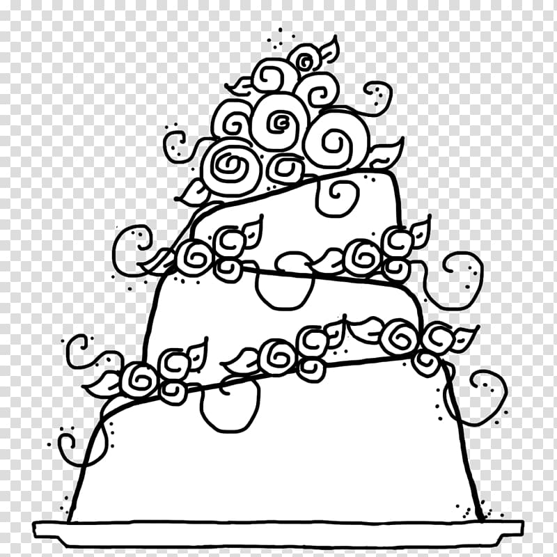 Wedding cake Birthday cake Coloring book, hand drawn cake transparent background PNG clipart
