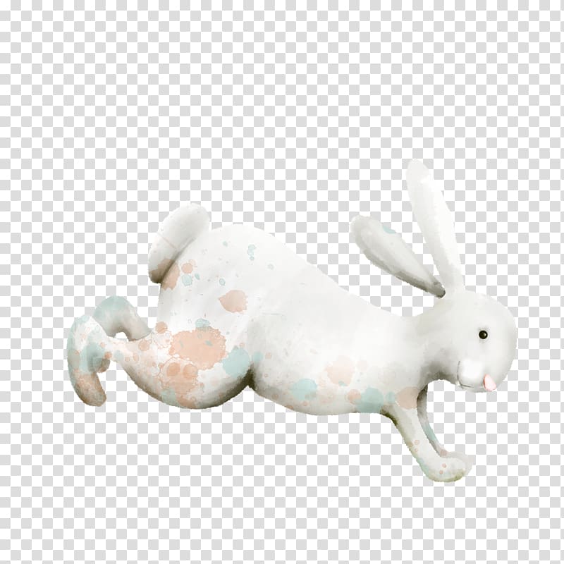 Domestic rabbit Easter Bunny , Hand-painted rabbit transparent background PNG clipart