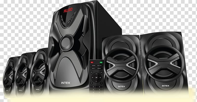 5.1 surround sound Home Theater Systems Loudspeaker Intex Smart World, the music never stops transparent background PNG clipart