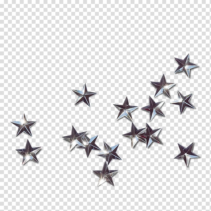 Star Silver Icon, Star decoration transparent background PNG clipart