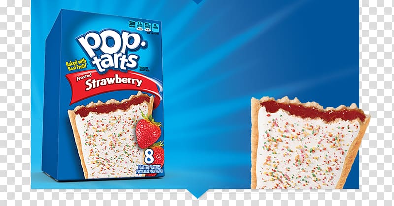 Kellogg\'s Pop-Tarts Frosted Brown Sugar Cinnamon toaster pastries Frosting & Icing Toaster pastry Strudel, strawberry transparent background PNG clipart