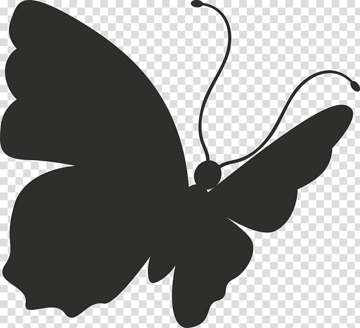 Brush-footed butterflies Butterfly Black Silhouette, papillon movie transparent background PNG clipart