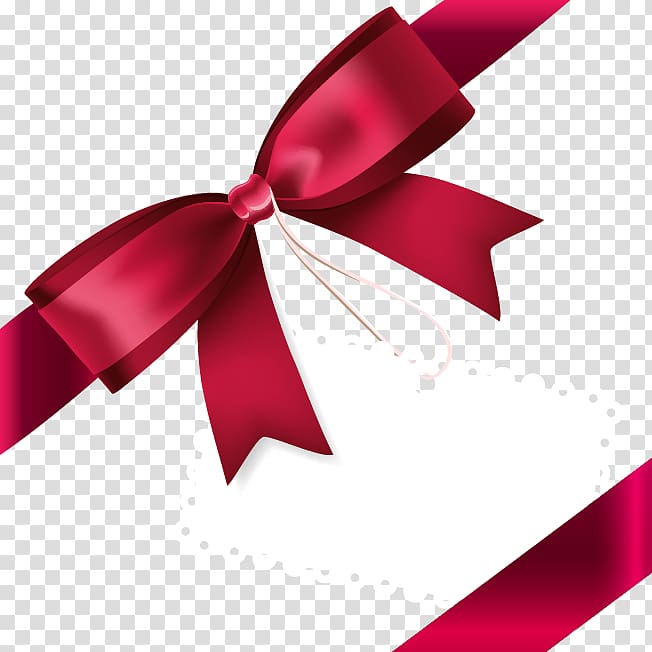 Ribbon Red, Fine ribbon bow transparent background PNG clipart