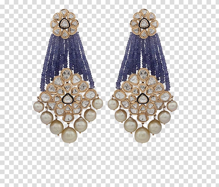 Earring Gemstone Jewellery Kundan Jadau, gemstone transparent background PNG clipart