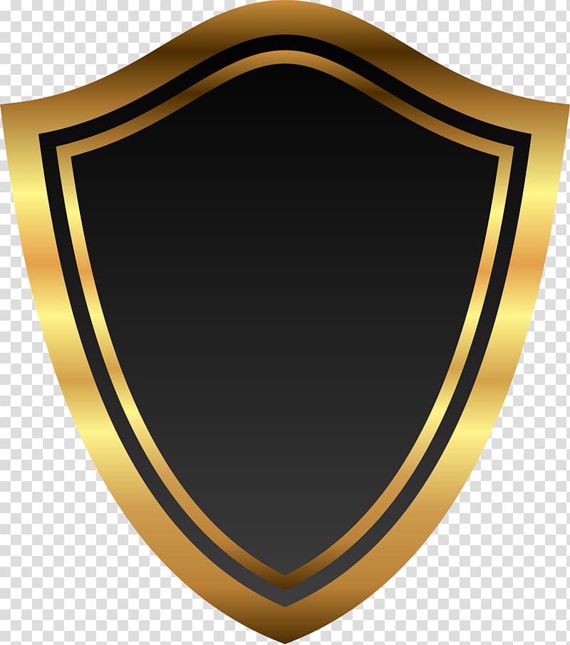 golden shining shield transparent background PNG clipart