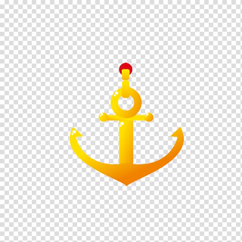 Anchor Drawing Animation Watercraft, Cartoon golden anchor transparent background PNG clipart