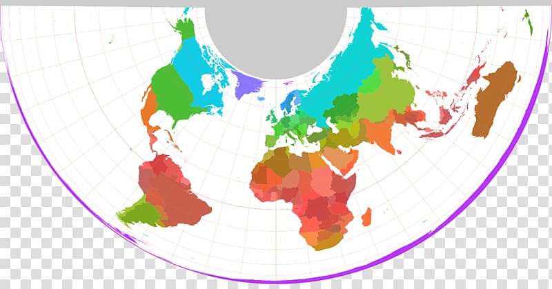 World Albers projection Map projection Lambert conformal conic projection Cone, world map transparent background PNG clipart