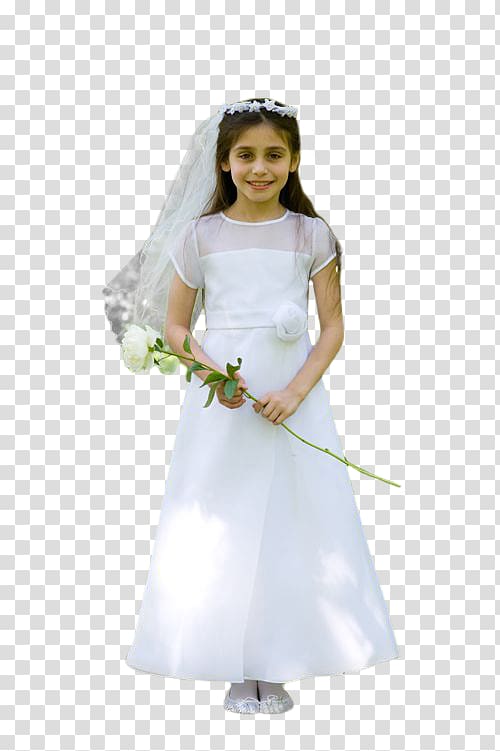 Joan Calabrese Wedding dress Flower girl First Communion, dress transparent background PNG clipart