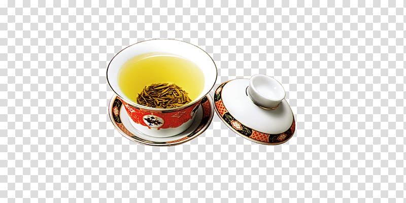 Green tea Da Hong Pao Mate cocido Earl Grey tea, Covered tea transparent background PNG clipart