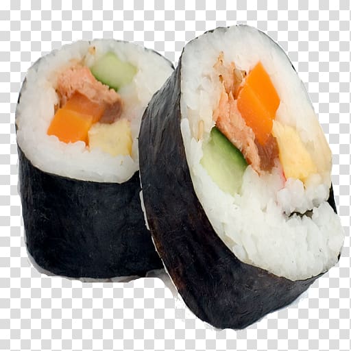 California roll Gimbap Sushi Makizushi Japanese Cuisine, sushi transparent background PNG clipart