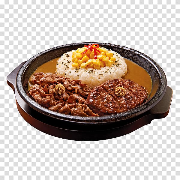 Japanese Cuisine Japanese curry Hamburg steak Food, beef steak transparent background PNG clipart