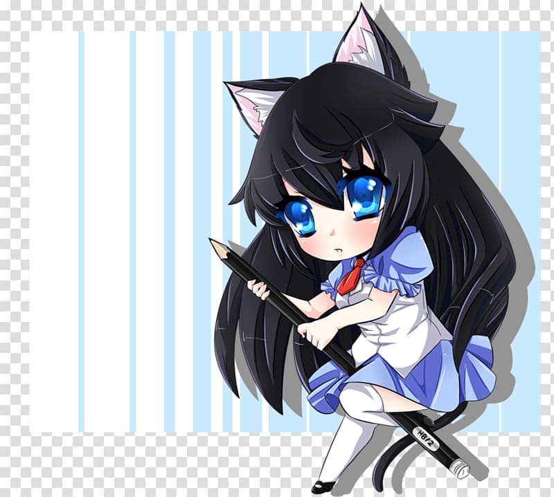 Anime Catgirl Chibi Amu Hinamori, Anime transparent background PNG clipart