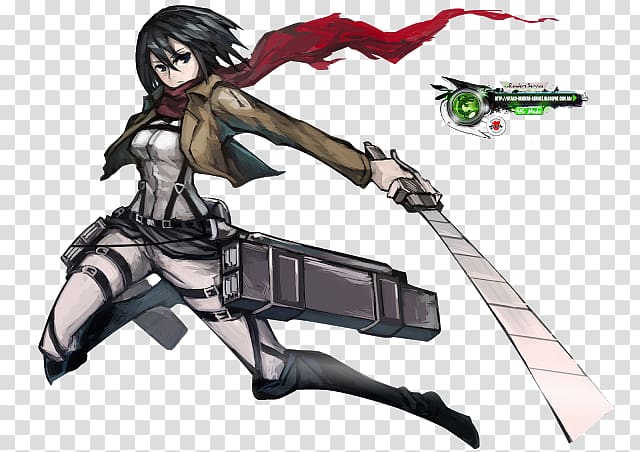 Mikasa Ackerman Eren Yeager Mobile Legends: Bang Bang Rendering Anime, Anime transparent background PNG clipart