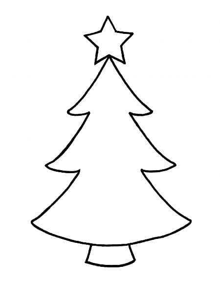 Christmas tree Outline , Christmas Outline transparent background PNG clipart