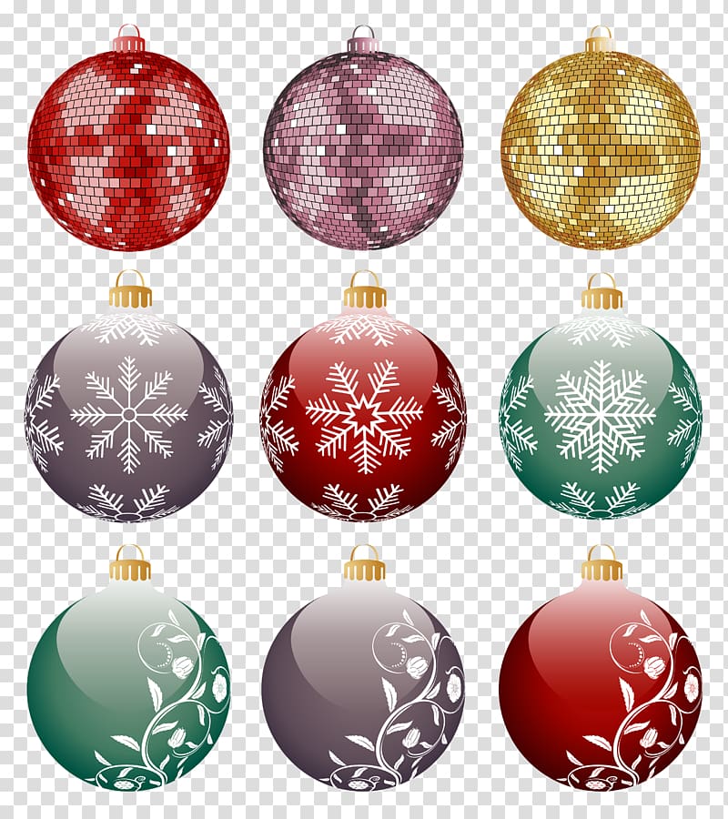 Christmas ornament Ball Christmas decoration, Christmas decoration ball Free matting transparent background PNG clipart