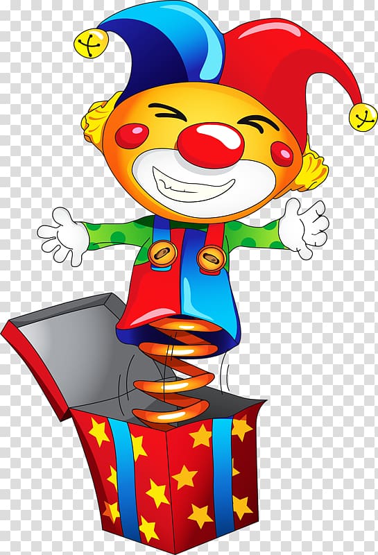 Spring Jumping Clown Circus , Toy Clown transparent background PNG clipart