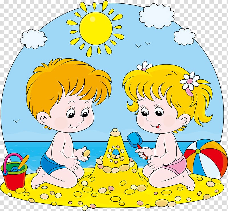 Beach Child , Beach to play transparent background PNG clipart