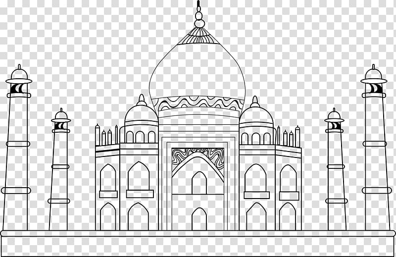 Taj Mahal Drawing , taj mahal transparent background PNG clipart