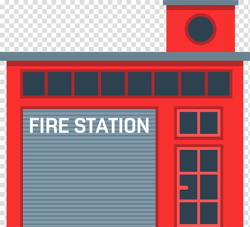 Fire Station illustration, Fire department Firefighter Fire station Fire engine, Fire rescue station transparent background PNG clipart