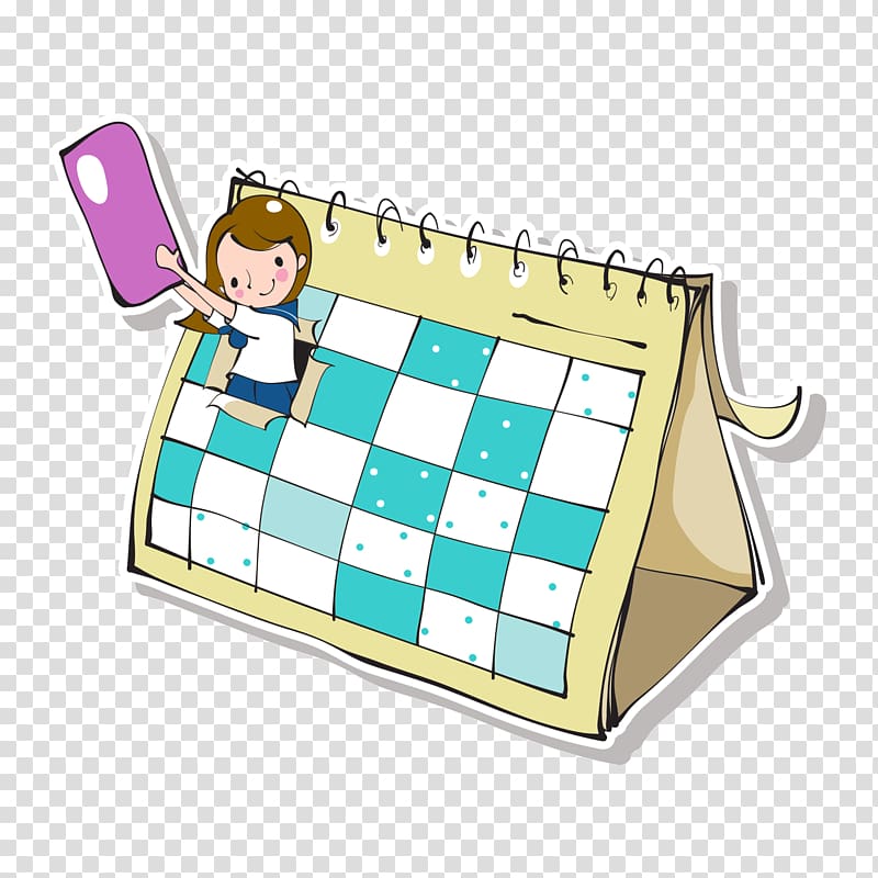 Child Creativity, Desk calendar material transparent background PNG clipart