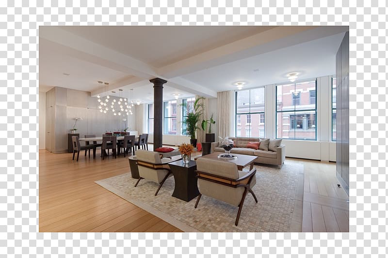 Loft New York Window House Apartment, living room transparent background PNG clipart