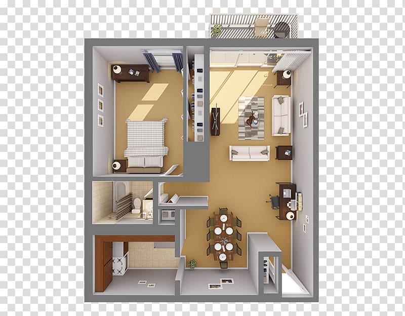 Floor plan Studio apartment House Bedroom, bedroom transparent background PNG clipart