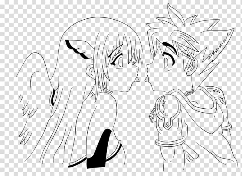 Line art Homo sapiens Mangaka Sketch, Sora no Otoshimono transparent background PNG clipart