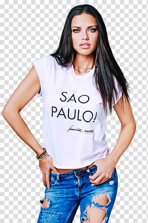 Adriana Lima T-shirt Fashion Model, Adriana Lima File transparent background PNG clipart