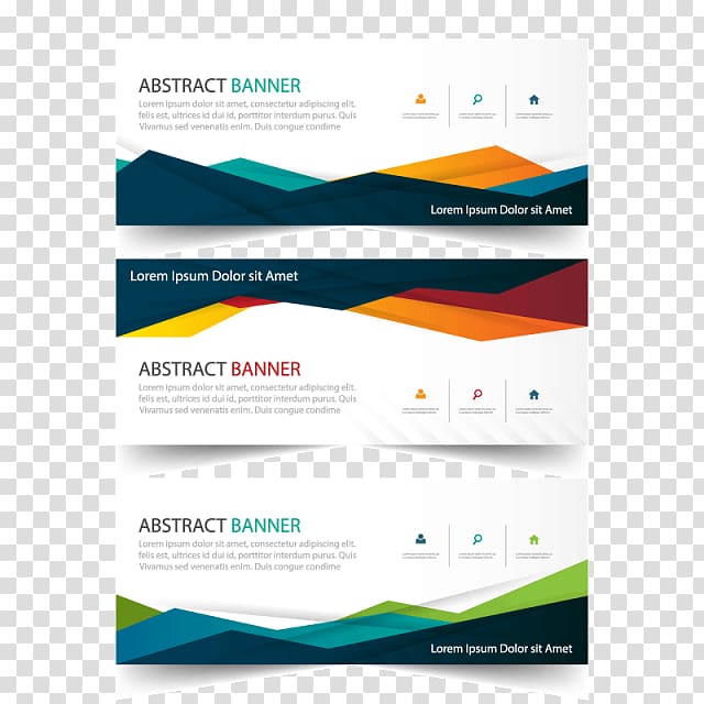 Abstract banner illustration, Advertising Web banner, ads template transparent background PNG clipart