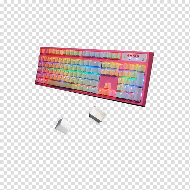 Computer keyboard Red Machine Mechanical Engineering, Red mechanical keyboard free transparent background PNG clipart