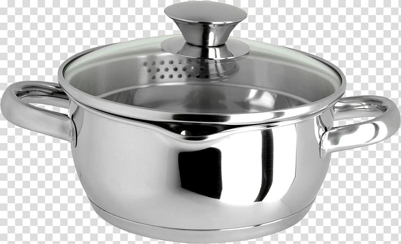 stainless steel cooking pot with glass lid, Stainless steel pot Cookware and bakeware Frying pan Trivet, Cooking pot transparent background PNG clipart