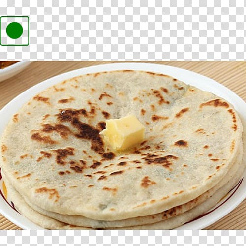 Roti Naan Paratha Indian cuisine Palak paneer, butter transparent background PNG clipart
