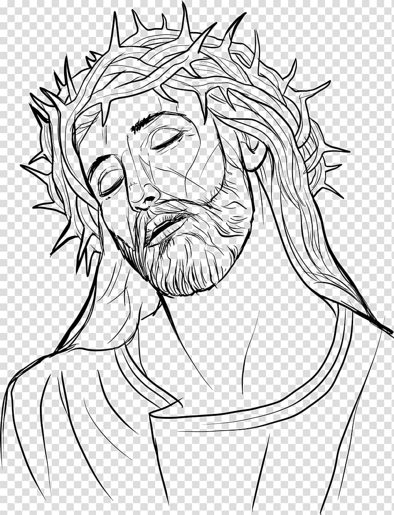 Drawing Crown of thorns Line art Religion, Jesus transparent background PNG clipart