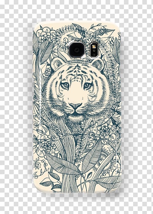 Coloring book iPhone X iPhone 6 South China tiger, others transparent background PNG clipart