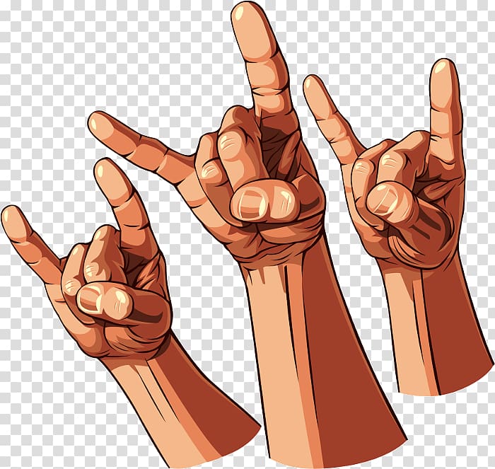 Sign of the horns Heavy metal Rock and roll , rock transparent background PNG clipart