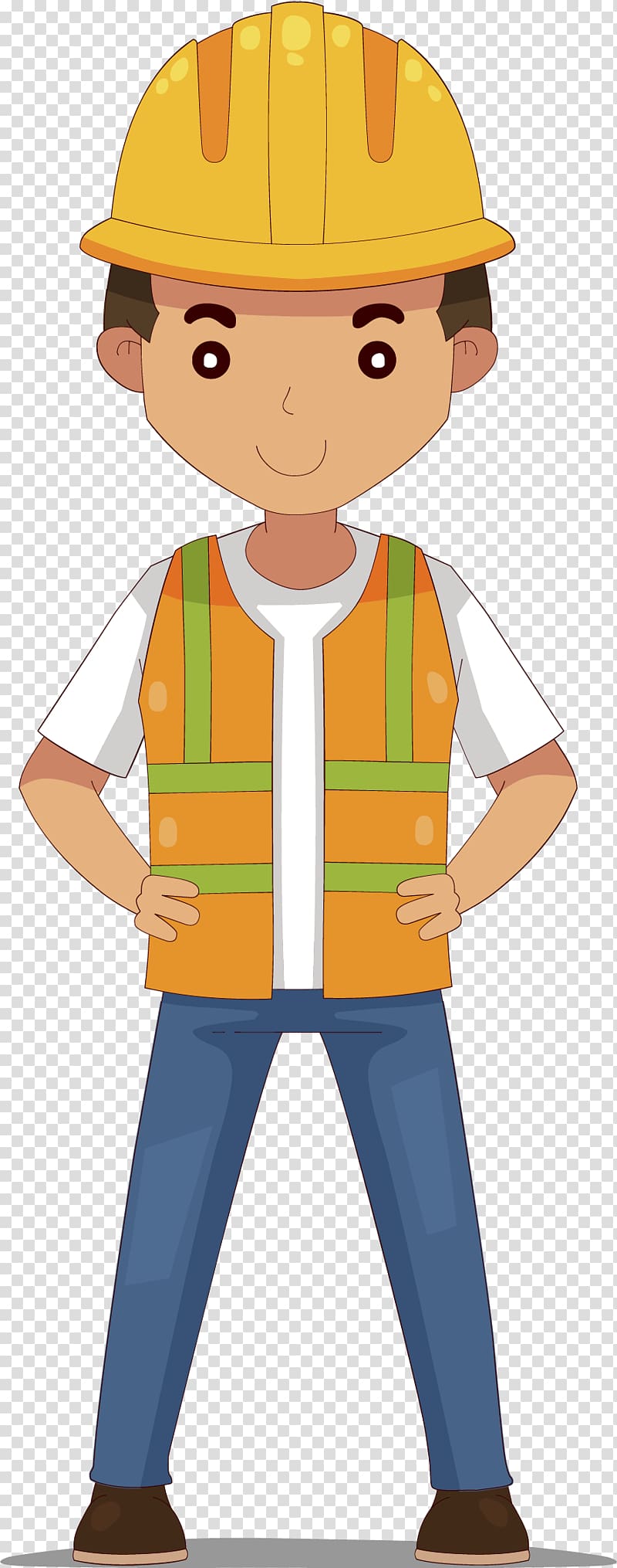 construction worker , Civil Engineering Maintenance engineering, Cartoon hand-painted helmet engineer transparent background PNG clipart