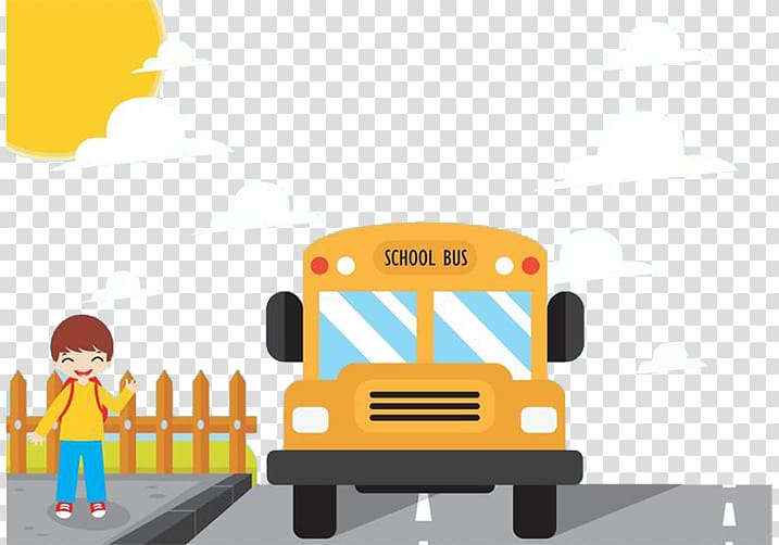 School bus yellow Flat design, School bags School Bus transparent background PNG clipart