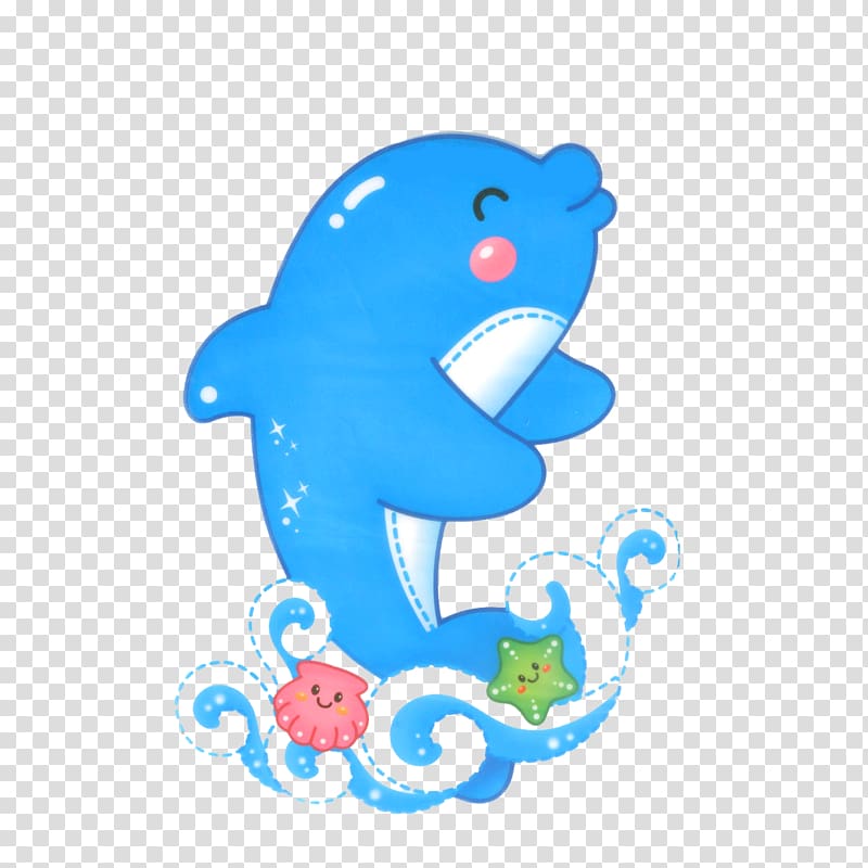 Cartoon Cuteness, dolphin transparent background PNG clipart