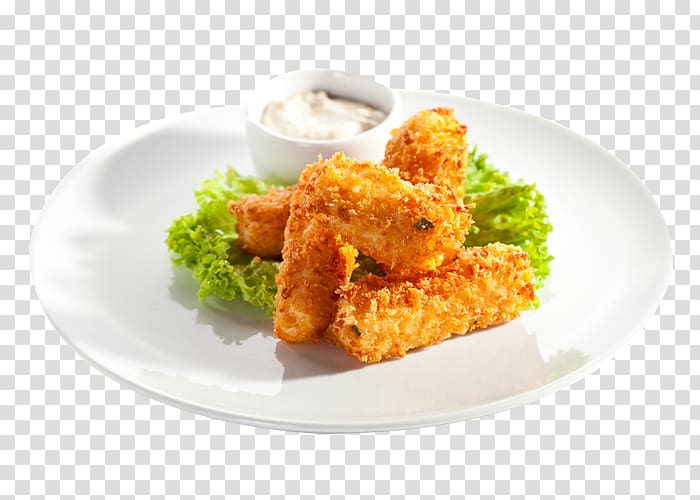 Chicken nugget Fried chicken Vegetarian cuisine Chicken fingers Oceana Poke, Mozzarella Sticks transparent background PNG clipart