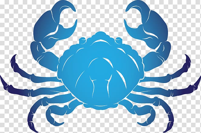 blue crab illustration, Horoscope Cancer Sign transparent background PNG clipart