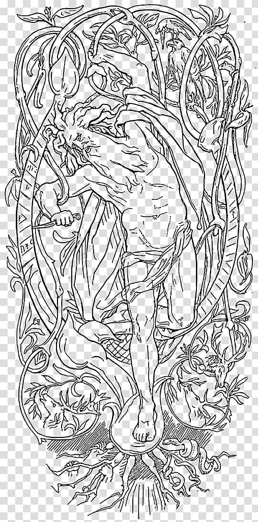 Celtic knot Coloring book Celtic art Adult The Morrígan, norse tree of life yggdrasil transparent background PNG clipart
