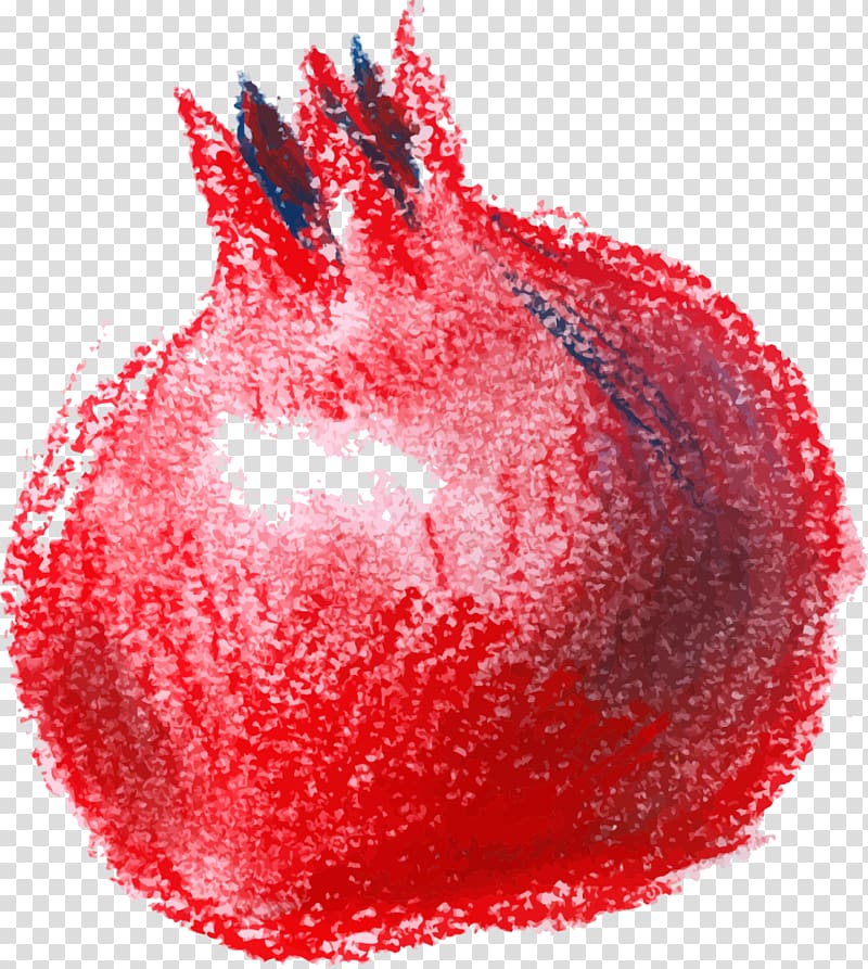 Pomegranate Watercolor painting, Hand painted red pomegranate transparent background PNG clipart