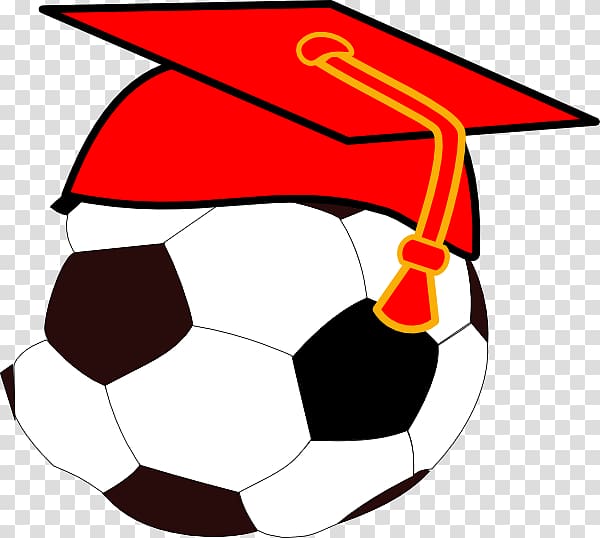 Football Square academic cap, ball transparent background PNG clipart